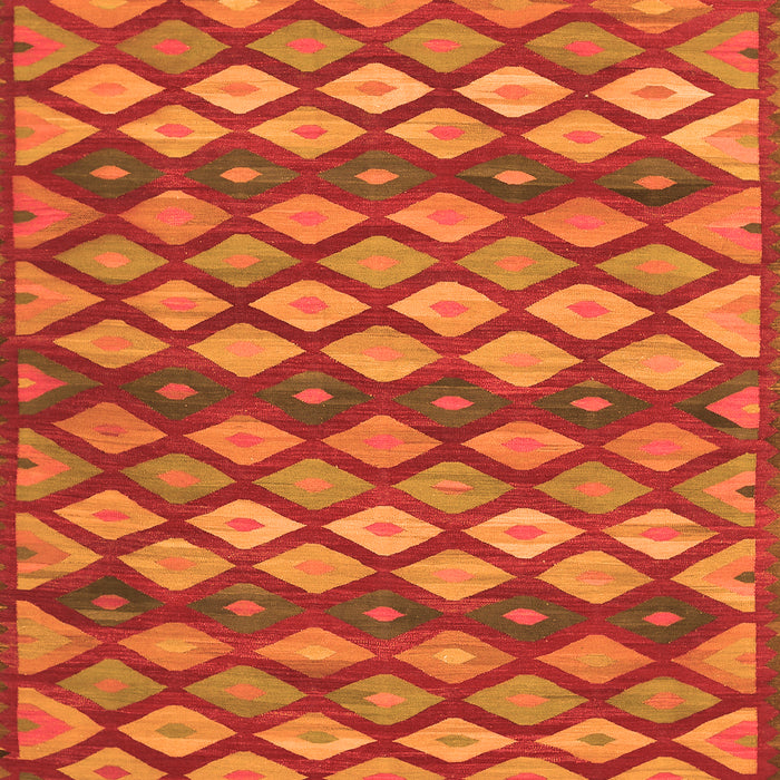 Serging Thickness of Machine Washable Oriental Orange Traditional Area Rugs, wshcon717org