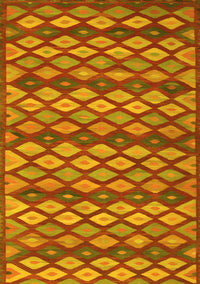 Oriental Yellow Traditional Rug, con717yw