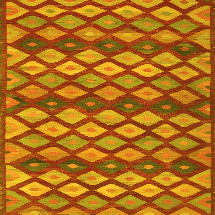 Oriental Yellow Traditional Rug, con717yw