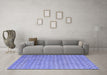 Machine Washable Abstract Blue Contemporary Rug in a Living Room, wshcon718blu