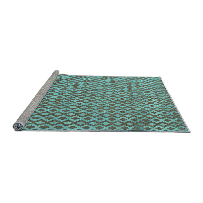 Sideview of Machine Washable Abstract Light Blue Contemporary Rug, wshcon718lblu