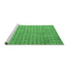 Sideview of Machine Washable Abstract Emerald Green Contemporary Area Rugs, wshcon718emgrn