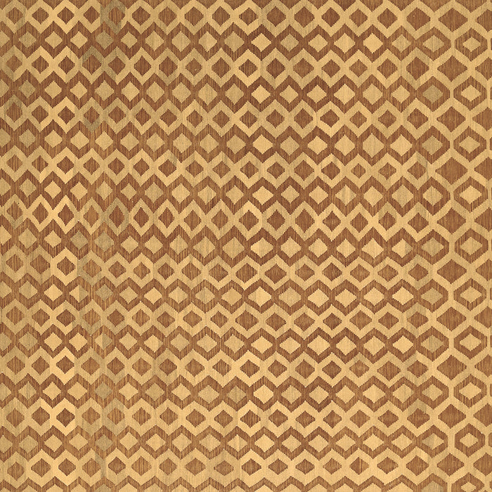Square Machine Washable Abstract Brown Contemporary Rug, wshcon718brn