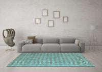 Machine Washable Abstract Light Blue Contemporary Rug, wshcon718lblu