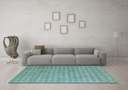 Machine Washable Abstract Light Blue Contemporary Rug in a Living Room, wshcon718lblu