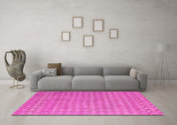 Machine Washable Abstract Pink Contemporary Rug, wshcon718pnk