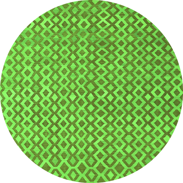 Machine Washable Abstract Green Contemporary Area Rugs, wshcon718grn