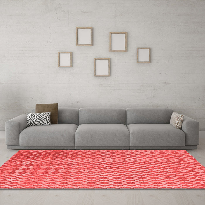 Contemporary Red Washable Rugs