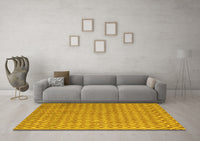 Machine Washable Abstract Yellow Contemporary Rug, wshcon718yw