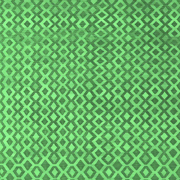 Square Machine Washable Abstract Emerald Green Contemporary Area Rugs, wshcon718emgrn