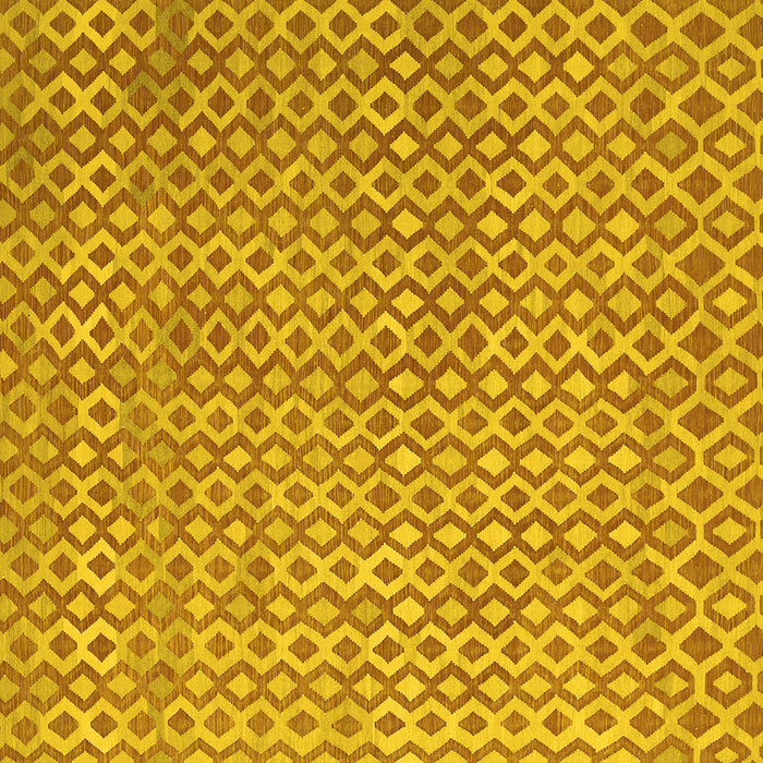 Square Abstract Yellow Contemporary Rug, con718yw