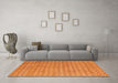 Machine Washable Abstract Orange Contemporary Area Rugs in a Living Room, wshcon718org