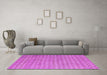 Machine Washable Abstract Purple Contemporary Area Rugs in a Living Room, wshcon718pur
