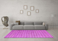 Machine Washable Abstract Purple Contemporary Rug, wshcon718pur