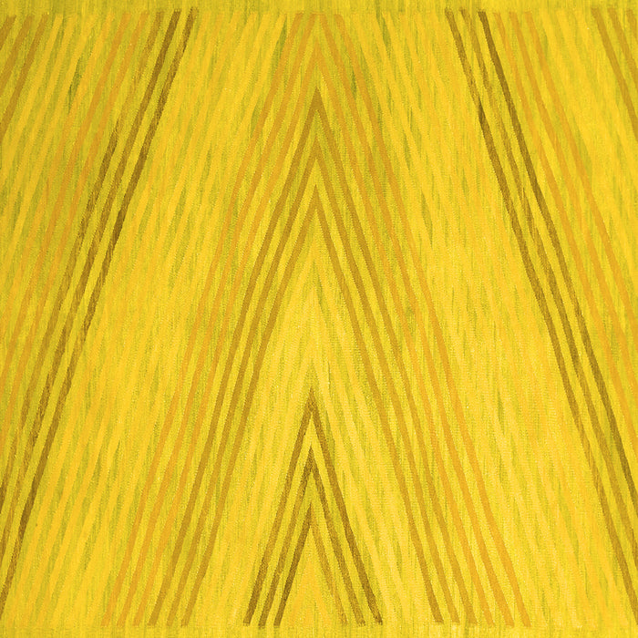 Square Abstract Yellow Contemporary Rug, con719yw