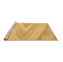 Sideview of Machine Washable Abstract Brown Contemporary Rug, wshcon719brn