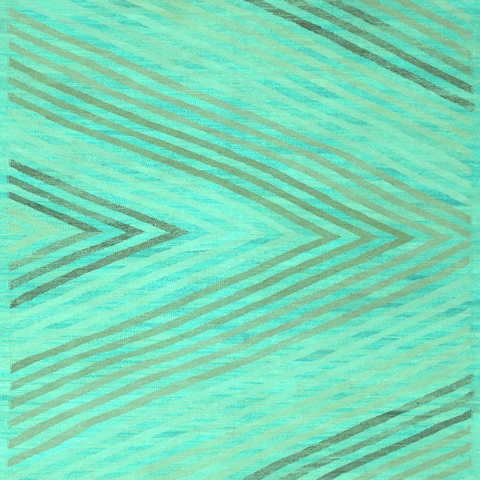 Machine Washable Abstract Turquoise Contemporary Area Rugs, wshcon719turq