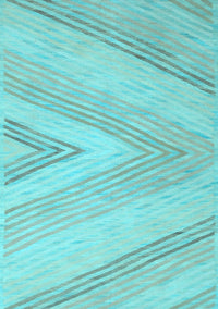 Abstract Light Blue Contemporary Rug, con719lblu