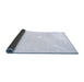 Sideview of Solid Blue Modern Rug, con71blu