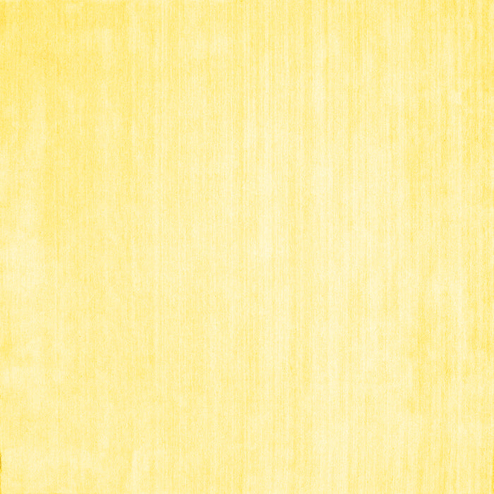 Square Machine Washable Solid Yellow Modern Rug, wshcon71yw