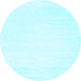 Round Solid Light Blue Modern Rug, con71lblu