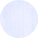 Round Solid Blue Modern Rug, con71blu