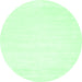 Round Solid Emerald Green Modern Rug, con71emgrn