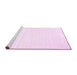 Sideview of Machine Washable Solid Pink Modern Rug, wshcon71pnk