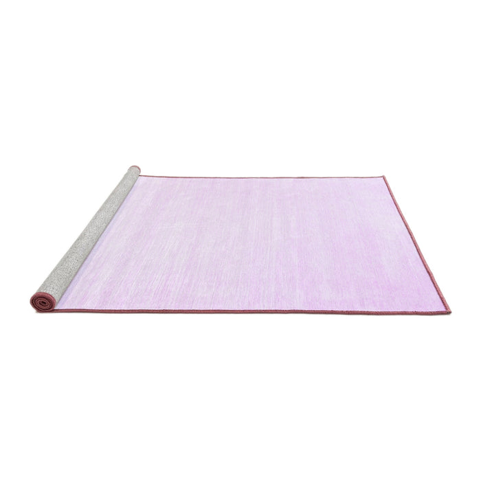 Sideview of Machine Washable Solid Purple Modern Area Rugs, wshcon71pur
