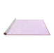 Sideview of Machine Washable Solid Purple Modern Area Rugs, wshcon71pur
