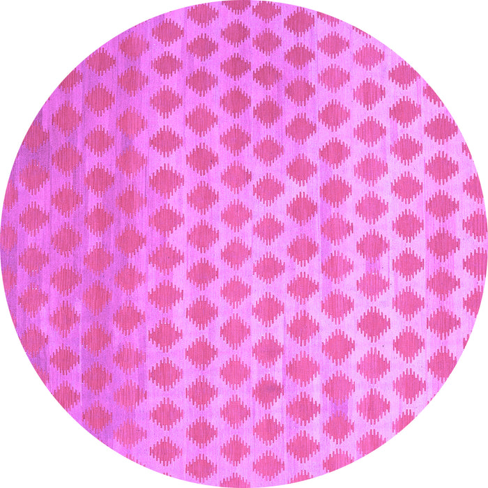 Round Machine Washable Abstract Purple Contemporary Area Rugs, wshcon720pur