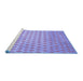 Sideview of Machine Washable Abstract Blue Contemporary Rug, wshcon720blu