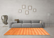 Machine Washable Abstract Orange Contemporary Area Rugs in a Living Room, wshcon720org