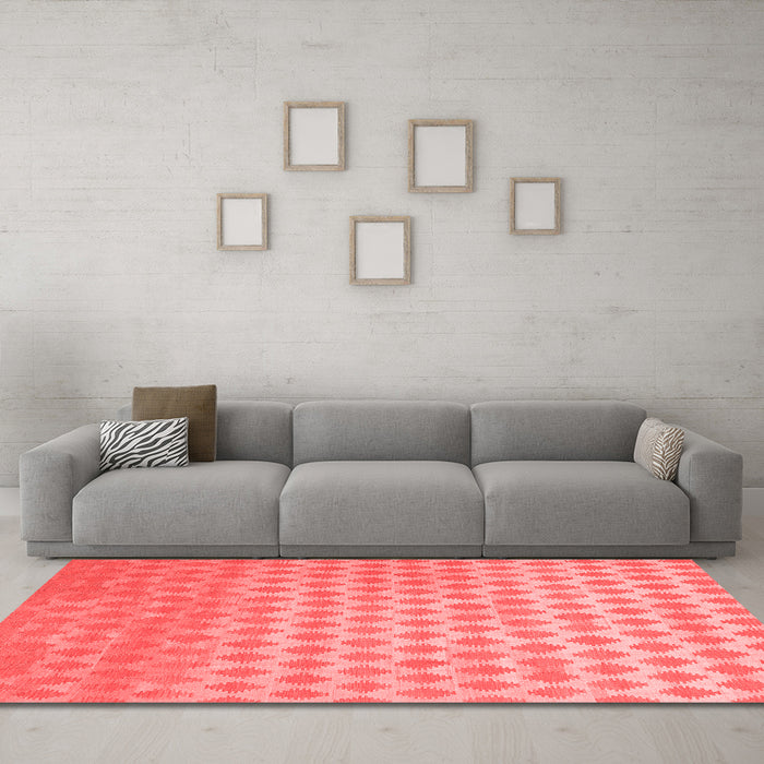 Contemporary Red Washable Rugs