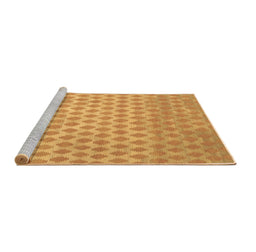 Sideview of Machine Washable Abstract Brown Contemporary Rug, wshcon720brn