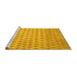 Sideview of Machine Washable Abstract Yellow Contemporary Rug, wshcon720yw