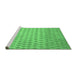 Sideview of Machine Washable Abstract Emerald Green Contemporary Area Rugs, wshcon720emgrn