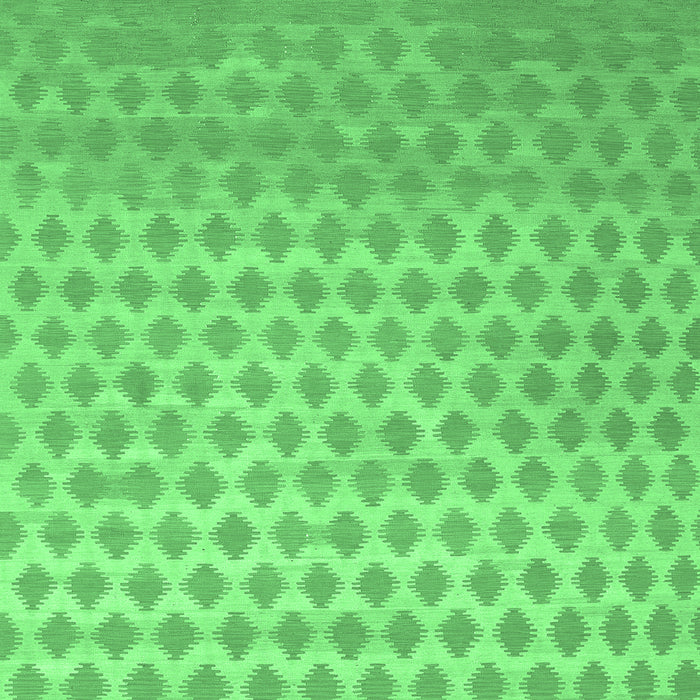Square Machine Washable Abstract Emerald Green Contemporary Area Rugs, wshcon720emgrn