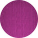 Round Abstract Pink Contemporary Rug, con721pnk