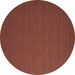 Round Abstract Brown Contemporary Rug, con721brn