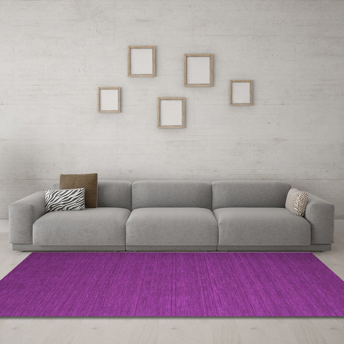 Machine Washable Abstract Purple Contemporary Area Rugs in a Living Room, wshcon721pur