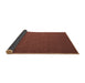 Sideview of Abstract Brown Contemporary Rug, con721brn