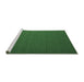 Sideview of Machine Washable Abstract Emerald Green Contemporary Area Rugs, wshcon721emgrn