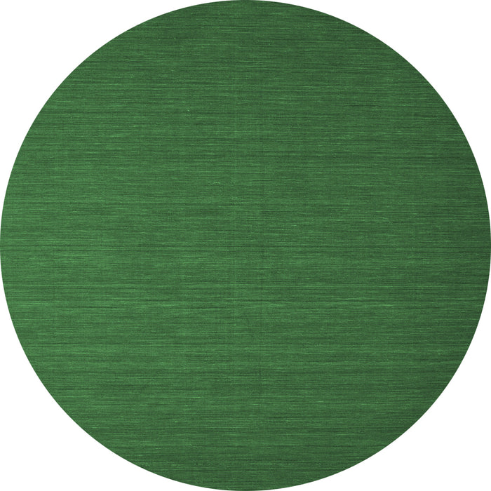 Round Abstract Emerald Green Contemporary Rug, con721emgrn