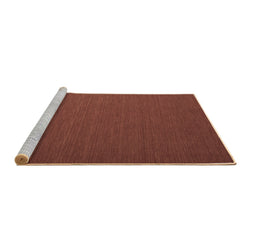 Sideview of Machine Washable Abstract Brown Contemporary Rug, wshcon721brn