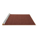 Sideview of Machine Washable Abstract Brown Contemporary Rug, wshcon721brn