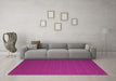Machine Washable Abstract Pink Contemporary Rug in a Living Room, wshcon721pnk