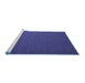 Sideview of Machine Washable Abstract Blue Contemporary Rug, wshcon721blu