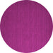 Round Machine Washable Abstract Pink Contemporary Rug, wshcon721pnk
