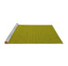 Sideview of Machine Washable Abstract Yellow Contemporary Rug, wshcon722yw